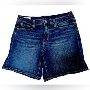 Gap Mid-Rise Denim Shorts 5” inseam, Dark Wash